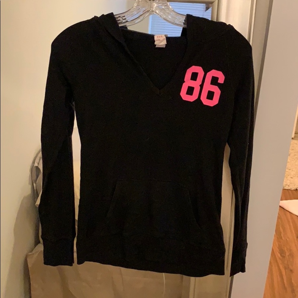 PINK Light Black and Pink Sweatshirt Lounge Shirt